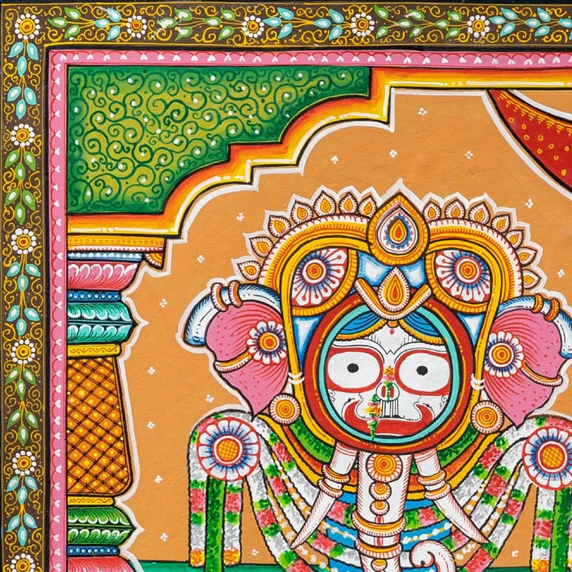 Gajanan Vesha Jagannath | Trimurti of Puri Pattachitra Style