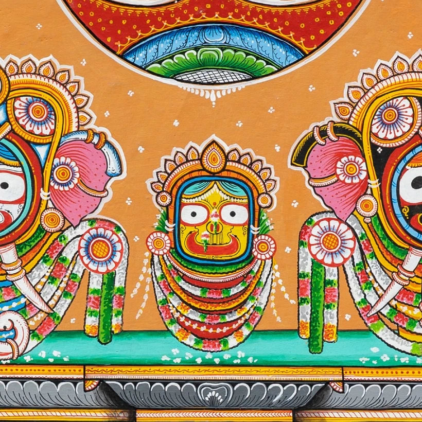 Gajanan Vesha Jagannath | Trimurti of Puri Pattachitra Style