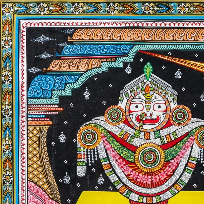 Badasinghara Avatar Jagannath | Trimurti of Puri Pattachitra Style