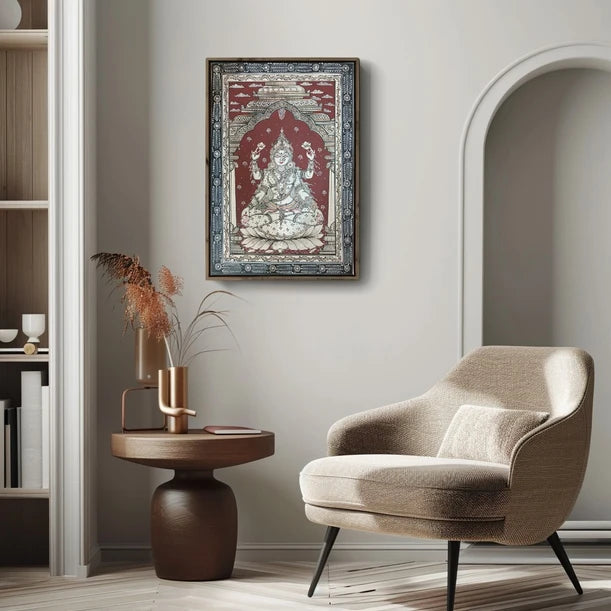 Dhanalakshmi | Lakshmi Ma Pattachitra Style