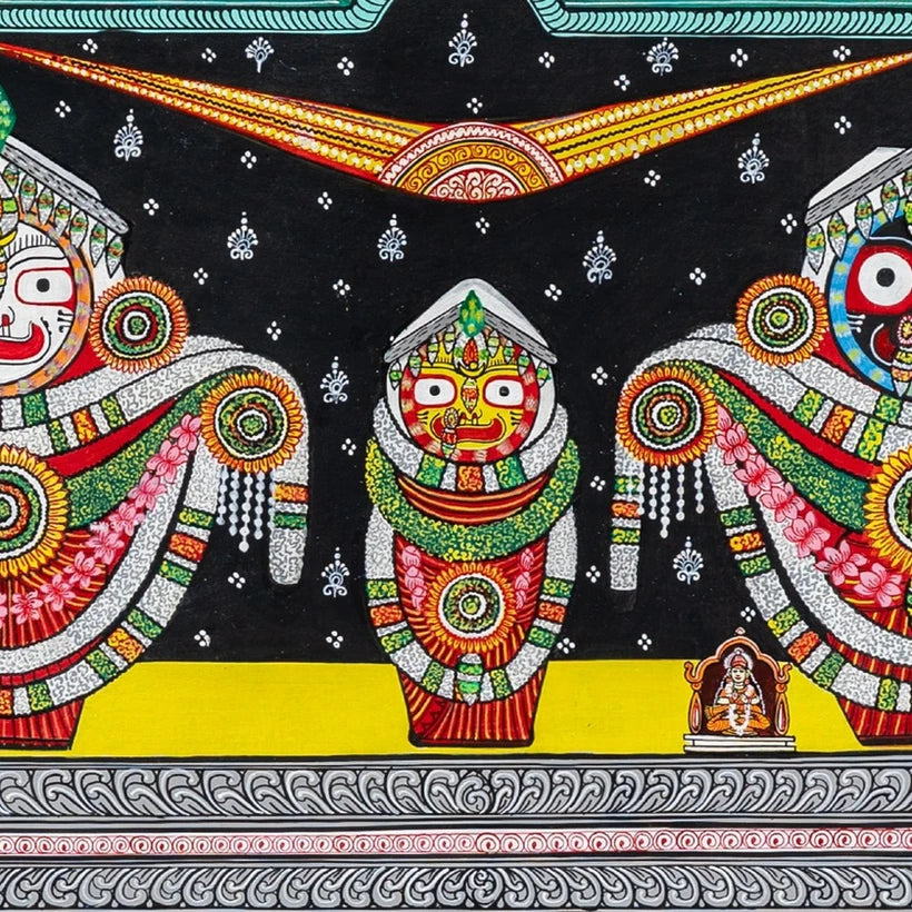 Badasinghara Avatar Jagannath | Trimurti of Puri Pattachitra Style