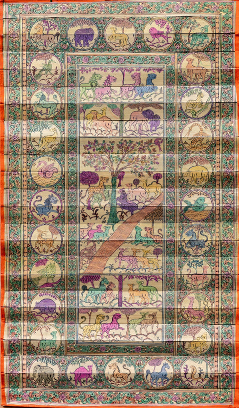 Fauna Art Etched on Palm Leaf