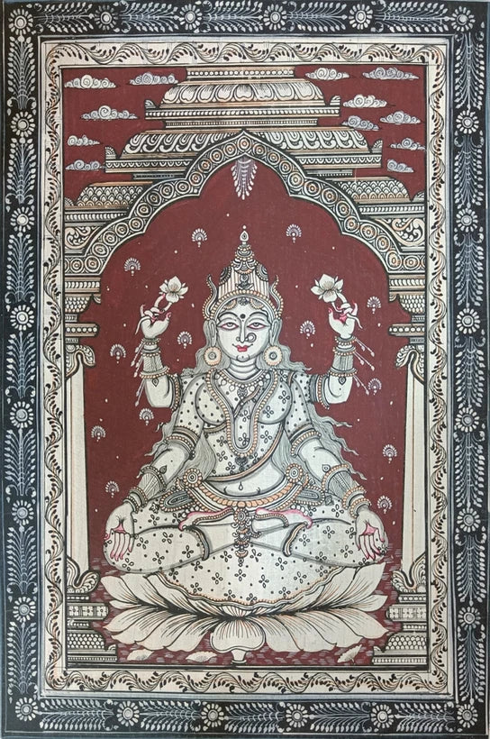 Dhanalakshmi | Lakshmi Ma Pattachitra Style