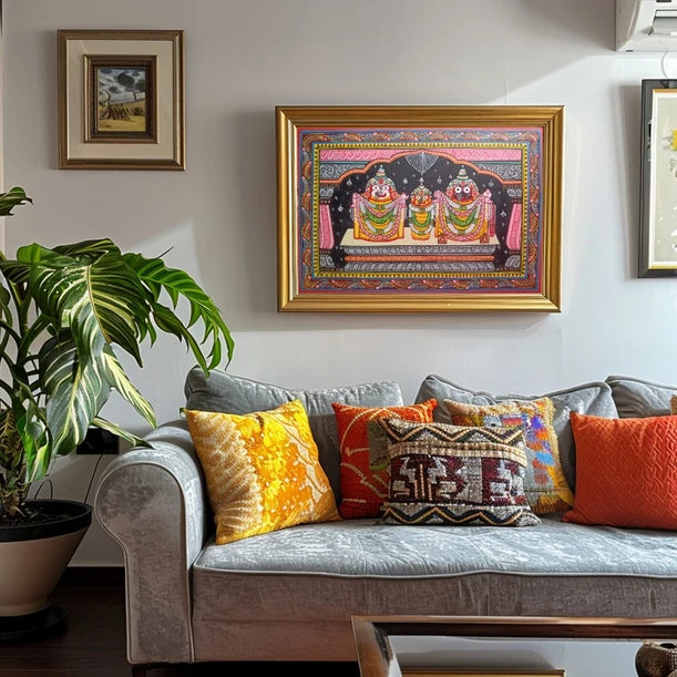 Bada Sihara Vesha | Trimurti of Puri Pattachitra Style