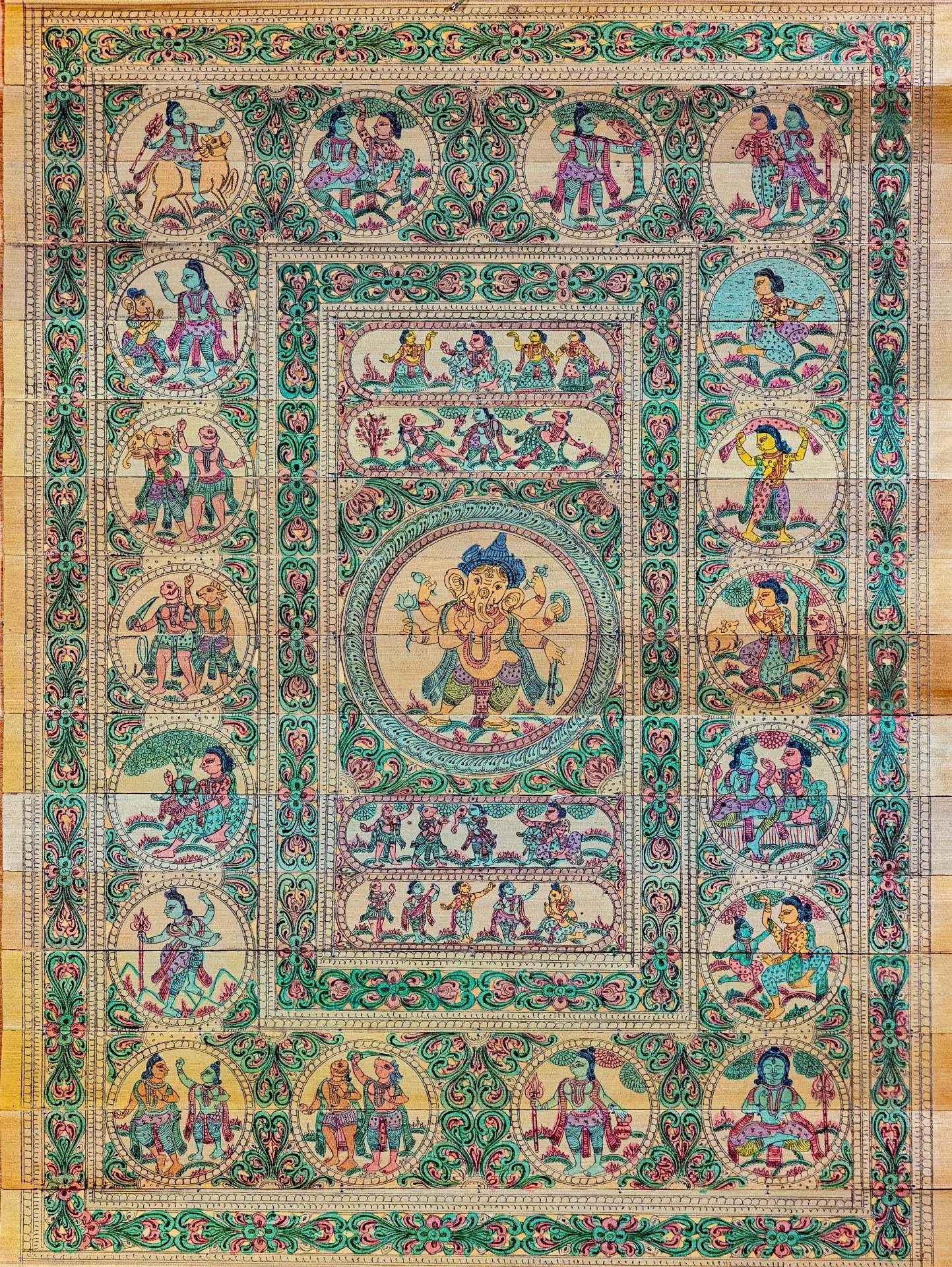 Gajamukha | Legends of Ganesha Etched on Palm Leaf