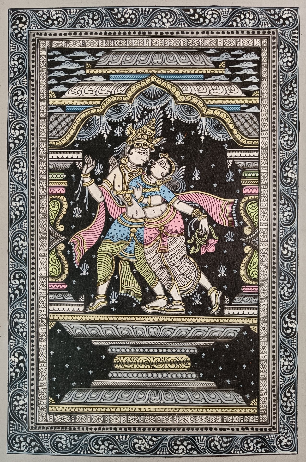 Eternal Love | Radha and Krishna Pattachitra Style